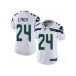 Women's Nike Seattle Seahawks #24 Marshawn Lynch Vapor Untouchable Limited White NFL Jersey