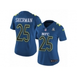 Women's Nike Seattle Seahawks #25 Richard Sherman Limited Blue 2017 Pro Bowl NFL Jersey