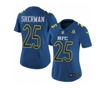 Women's Nike Seattle Seahawks #25 Richard Sherman Limited Blue 2017 Pro Bowl NFL Jersey