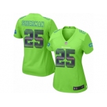 Women's Nike Seattle Seahawks #25 Richard Sherman Limited Green Strobe NFL Jersey