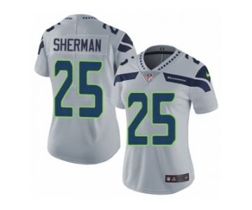 Women's Nike Seattle Seahawks #25 Richard Sherman Vapor Untouchable Limited Grey Alternate NFL Jersey