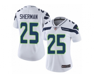 Women's Nike Seattle Seahawks #25 Richard Sherman Vapor Untouchable Limited White NFL Jersey