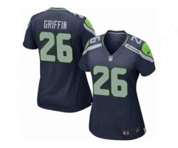 Women's Nike Seattle Seahawks #26 Shaquill Griffin Game Steel Blue Team Color NFL Jersey