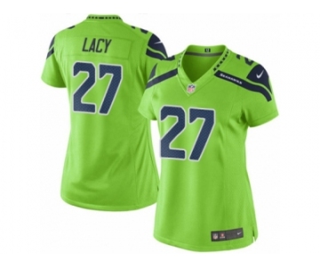 Women's Nike Seattle Seahawks #27 Eddie Lacy Limited Green Rush NFL Jersey