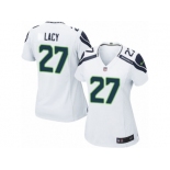 Women's Nike Seattle Seahawks #27 Eddie Lacy Limited White NFL Jersey