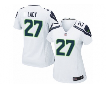 Women's Nike Seattle Seahawks #27 Eddie Lacy Limited White NFL Jersey