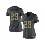 Women's Nike Seattle Seahawks #29 Earl Thomas III Limited Black 2016 Salute to Service NFL Jersey