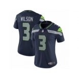 Women's Nike Seattle Seahawks #3 Russell Wilson Vapor Untouchable Limited Steel Blue Team Color NFL Jersey