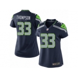 Women's Nike Seattle Seahawks #33 Tedric Thompson Limited Steel Blue Team Color NFL Jersey