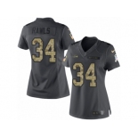 Women's Nike Seattle Seahawks #34 Thomas Rawls Limited Black 2016 Salute to Service NFL Jersey