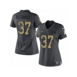 Women's Nike Seattle Seahawks #37 Shaun Alexander Limited Black 2016 Salute to Service NFL Jersey