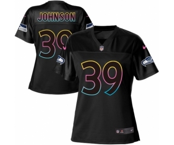 Women's Nike Seattle Seahawks #39 Dontae Johnson Game Black Fashion NFL Jersey