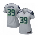 Women's Nike Seattle Seahawks #39 Dontae Johnson Game Grey Alternate NFL Jersey