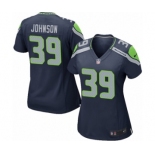 Women's Nike Seattle Seahawks #39 Dontae Johnson Game Navy Blue Team Color NFL Jersey