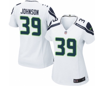 Women's Nike Seattle Seahawks #39 Dontae Johnson Game White NFL Jersey