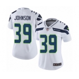 Women's Nike Seattle Seahawks #39 Dontae Johnson White Vapor Untouchable Elite Player NFL Jersey