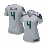 Women's Nike Seattle Seahawks #4 Michael Dickson Game Grey Alternate NFL Jersey