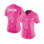 Women's Nike Seattle Seahawks #4 Michael Dickson Limited Pink Rush Fashion NFL Jersey