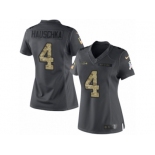 Women's Nike Seattle Seahawks #4 Steven Hauschka Limited Black 2016 Salute to Service NFL Jersey