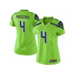 Women's Nike Seattle Seahawks #4 Steven Hauschka Limited Green Rush NFL Jersey