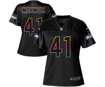 Women's Nike Seattle Seahawks #41 Byron Maxwell Game Black Fashion NFL Jersey