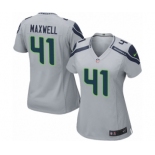 Women's Nike Seattle Seahawks #41 Byron Maxwell Game Grey Alternate NFL Jersey