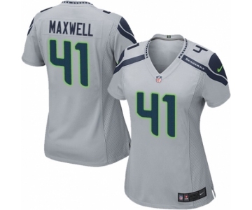 Women's Nike Seattle Seahawks #41 Byron Maxwell Game Grey Alternate NFL Jersey