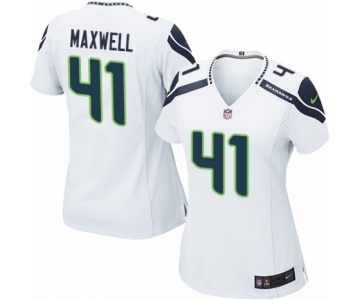 Women's Nike Seattle Seahawks #41 Byron Maxwell Game White NFL Jersey