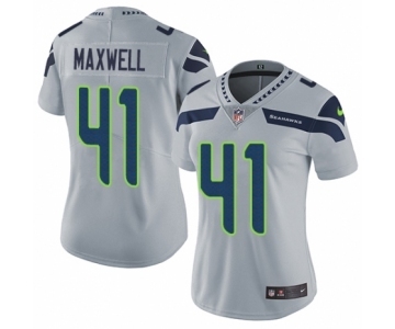 Women's Nike Seattle Seahawks #41 Byron Maxwell Grey Alternate Vapor Untouchable Elite Player NFL Jersey