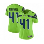 Women's Nike Seattle Seahawks #41 Byron Maxwell Limited Green Rush Vapor Untouchable NFL Jersey