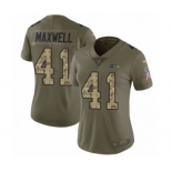 Women's Nike Seattle Seahawks #41 Byron Maxwell Limited Olive Camo 2017 Salute to Service NFL Jersey