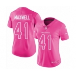 Women's Nike Seattle Seahawks #41 Byron Maxwell Limited Pink Rush Fashion NFL Jersey