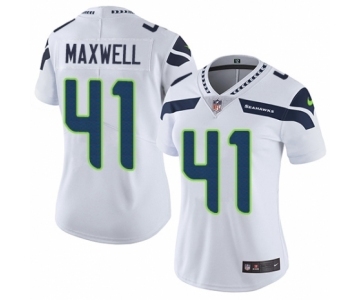 Women's Nike Seattle Seahawks #41 Byron Maxwell White Vapor Untouchable Limited Player NFL Jersey