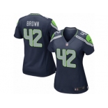 Women's Nike Seattle Seahawks #42 Arthur Brown Game Steel Blue Team Color NFL Jersey