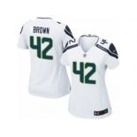 Women's Nike Seattle Seahawks #42 Arthur Brown Game White NFL Jersey