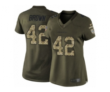 Women's Nike Seattle Seahawks #42 Arthur Brown Limited Green Salute to Service NFL Jersey