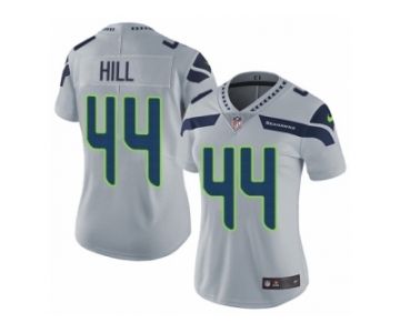 Women's Nike Seattle Seahawks #44 Delano Hill Vapor Untouchable Limited Grey Alternate NFL Jersey