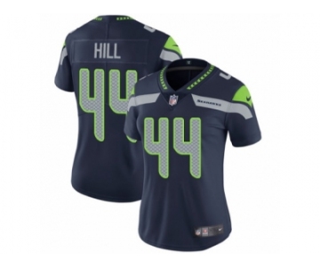 Women's Nike Seattle Seahawks #44 Delano Hill Vapor Untouchable Limited Steel Blue Team Color NFL Jersey