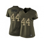 Women's Nike Seattle Seahawks #44 Tani Tupou Limited Green Salute to Service NFL Jersey