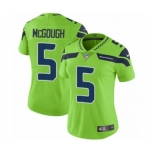 Women's Nike Seattle Seahawks #5 Alex McGough Limited Green Rush Vapor Untouchable NFL Jersey