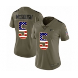 Women's Nike Seattle Seahawks #5 Alex McGough Limited Olive USA Flag 2017 Salute to Service NFL Jersey