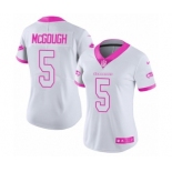 Women's Nike Seattle Seahawks #5 Alex McGough Limited White Pink Rush Fashion NFL Jersey