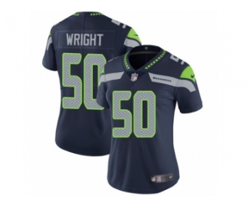 Women's Nike Seattle Seahawks #50 K.J. Wright Vapor Untouchable Limited Steel Blue Team Color NFL Jersey