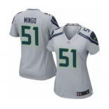 Women's Nike Seattle Seahawks #51 Barkevious Mingo Game Grey Alternate NFL Jersey