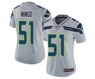 Women's Nike Seattle Seahawks #51 Barkevious Mingo Grey Alternate Vapor Untouchable Elite Player NFL Jersey