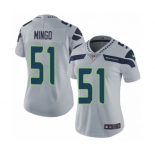 Women's Nike Seattle Seahawks #51 Barkevious Mingo Grey Alternate Vapor Untouchable Limited Player NFL Jersey