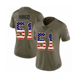 Women's Nike Seattle Seahawks #51 Barkevious Mingo Limited Olive USA Flag 2017 Salute to Service NFL Jersey