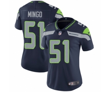 Women's Nike Seattle Seahawks #51 Barkevious Mingo Navy Blue Team Color Vapor Untouchable Limited Player NFL Jersey