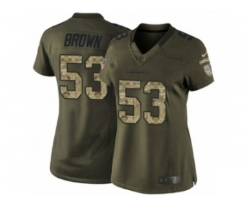 Women's Nike Seattle Seahawks #53 Arthur Brown Limited Green Salute to Service NFL Jersey