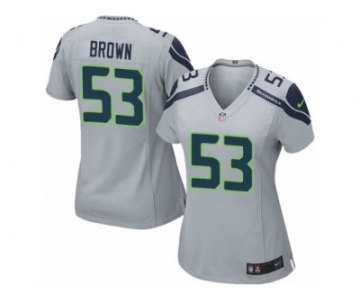 Women's Nike Seattle Seahawks #53 Arthur Brown Limited Grey Alternate NFL Jersey